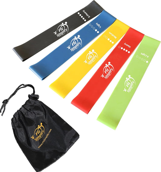 Exercise Resistance Loops (5-Pack) – Instruction Guide & Carry Bag Included 🧘